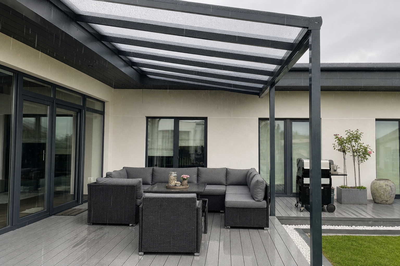 Moodne terrassi varikatus
